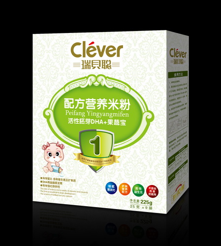 瑞貝聰活性胚芽DHA+果蔬寶營(yíng)養(yǎng)米粉1段盒裝