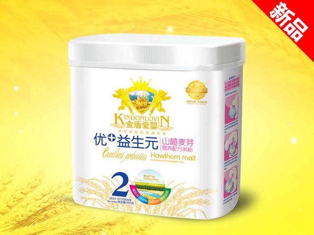 金盾愛(ài)嬰優(yōu)+益生元米粉桶裝-山楂麥芽