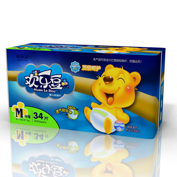 歡樂豆卡通紙尿片M號