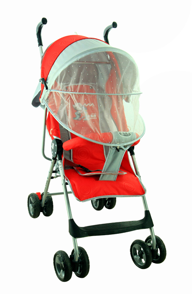 小貝樂全自動帶傘柄紅色嬰兒推車T116-2hp