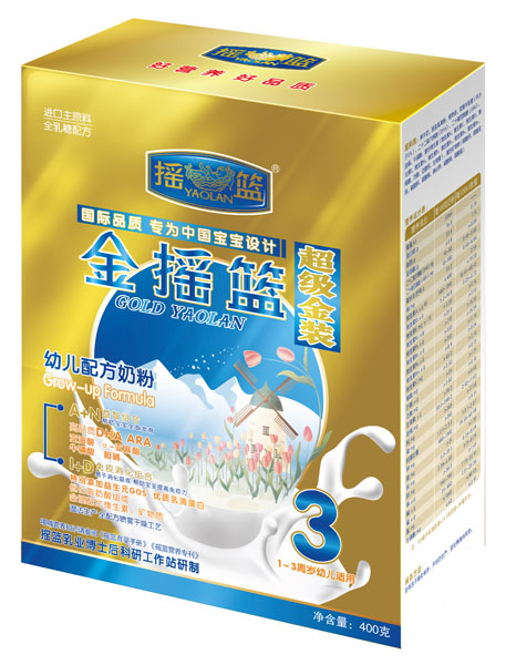 金搖籃超級(jí)金裝幼兒配方奶粉3段盒裝