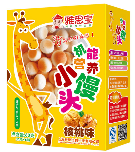 雅思寶核桃味機(jī)能營養(yǎng)小饅頭