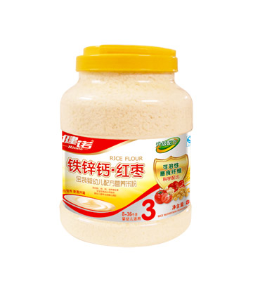 健諾鐵鋅鈣紅棗營養(yǎng)米粉3段