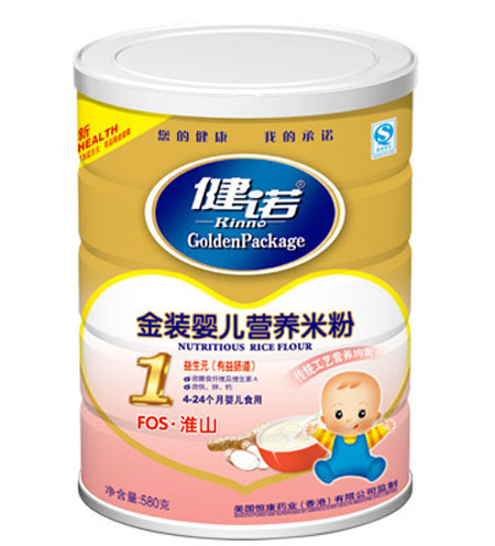 健諾FOS淮山嬰兒營養(yǎng)米粉(粉狀)1段聽裝