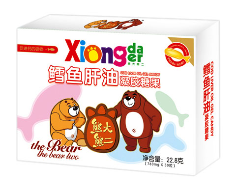 熊大熊二鱈魚(yú)肝油凝膠糖果