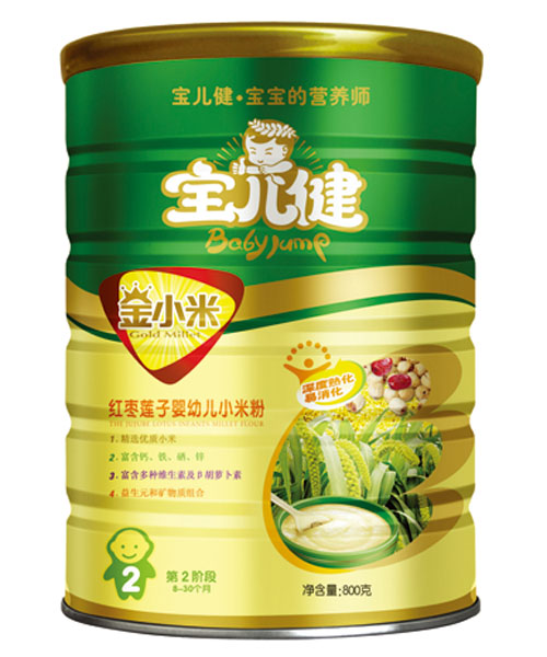 寶兒健金小米紅棗蓮子?jì)胗變盒∶追酃扪b