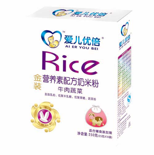 愛(ài)兒優(yōu)倍牛肉蔬菜金裝營(yíng)養(yǎng)素配方奶米粉
