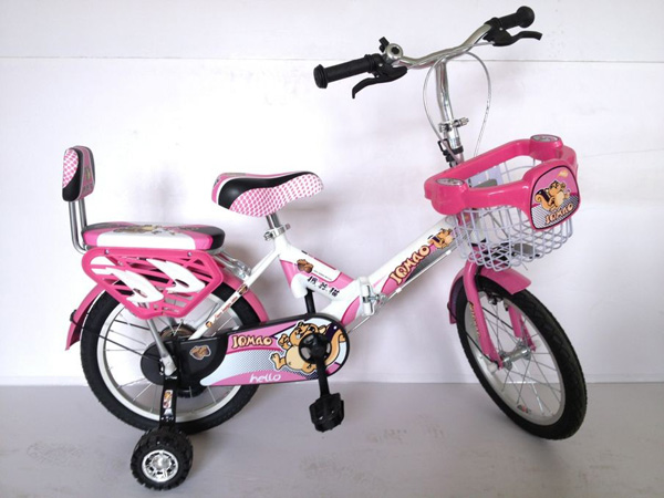 機器貓機器貓卡宴折疊16#粉自行車