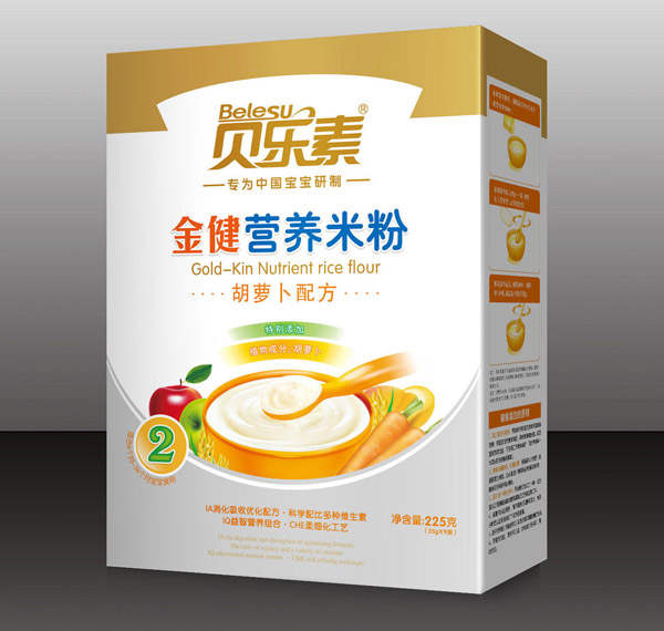 貝樂(lè)素胡蘿卜金健米粉2段