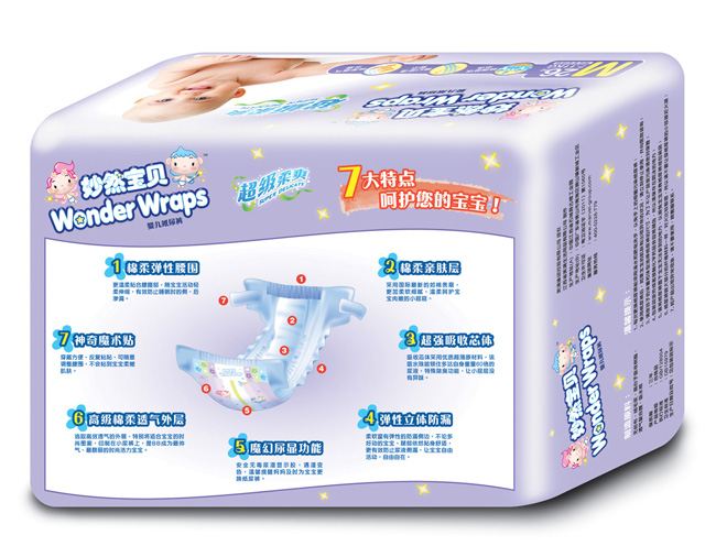 妙然寶貝超級柔爽嬰兒紙尿褲(背面)