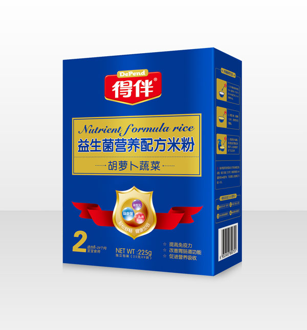 得伴益生菌胡蘿卜蔬菜營(yíng)養(yǎng)配方米粉2段