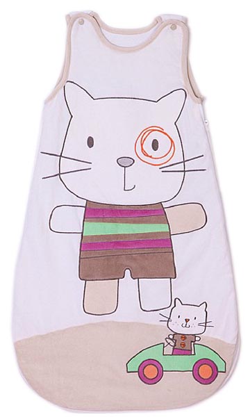 母之戀貓Bby天鵝絨嬰兒無袖睡袋