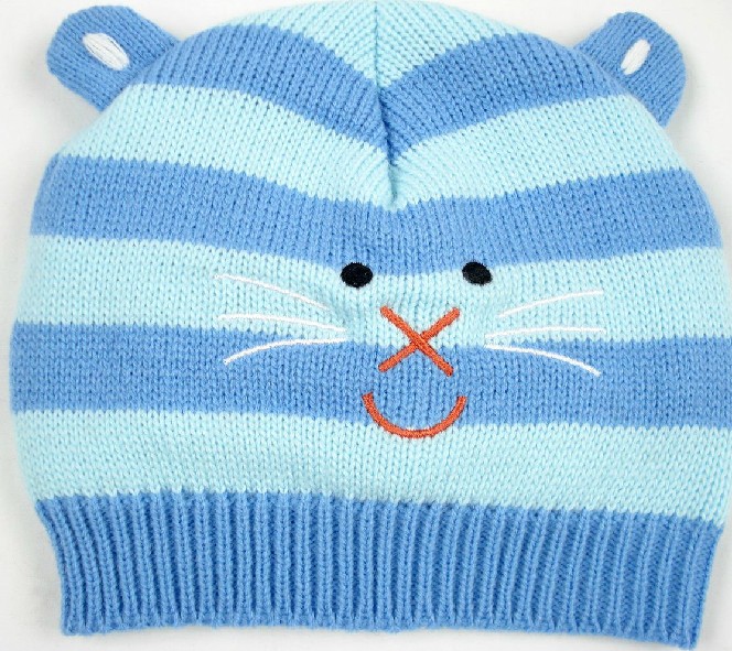 幼之戀卡通動(dòng)物幼兒帽藍(lán)色