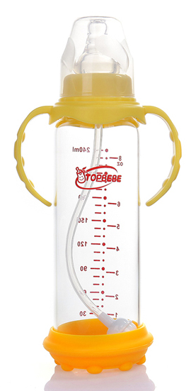 淘寶樂標(biāo)口玻璃奶瓶240ml