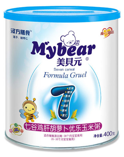 美貝元七谷雞肝胡蘿卜優(yōu)樂玉米粥