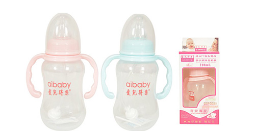 愛兒得樂210ml標口PP帶柄自動奶瓶