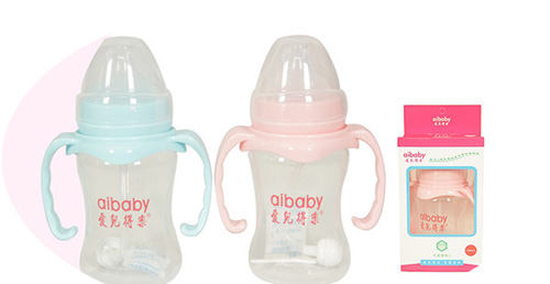 愛兒得樂180ml寬口PP帶柄自動(dòng)奶瓶