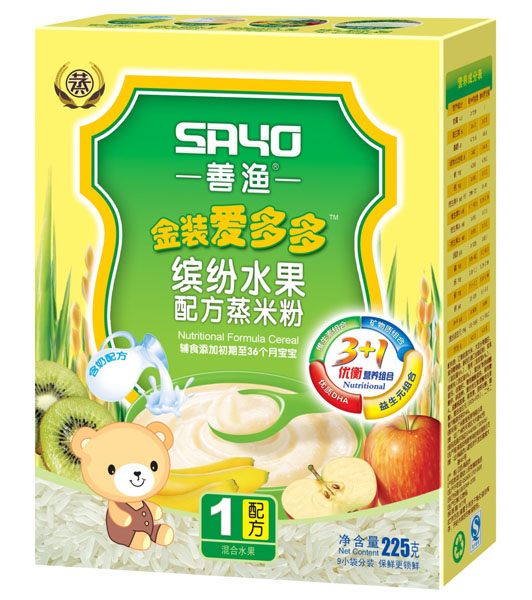 善漁金裝愛多多繽紛水果配方蒸米粉