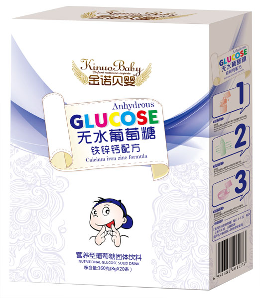 金諾貝嬰鐵鋅鈣配方無(wú)水葡萄糖盒裝