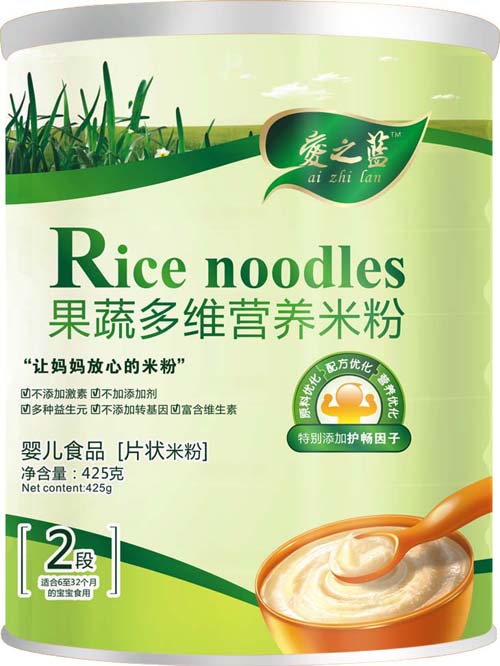 愛之藍(lán)果蔬多維營養(yǎng)米粉2段