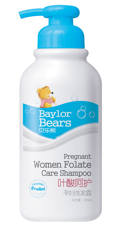 貝樂熊葉酸呵護孕婦洗發(fā)露320ML