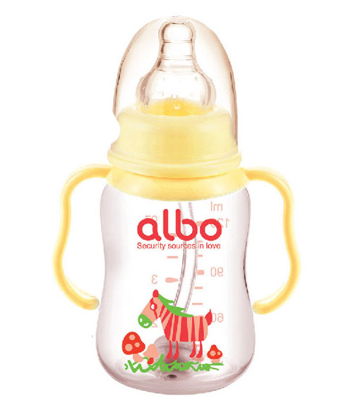 愛樂寶標(biāo)口PP自動(dòng)奶瓶120ml黃色