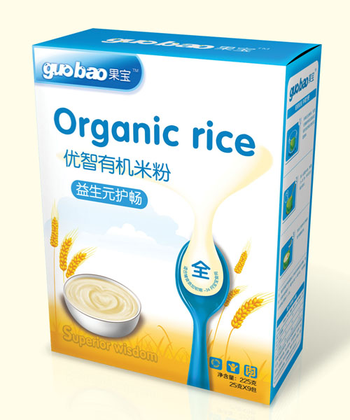 果寶益生元護腸優(yōu)智有機米粉盒