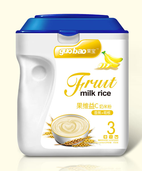 果寶果維益C奶米粉桶裝3段香蕉