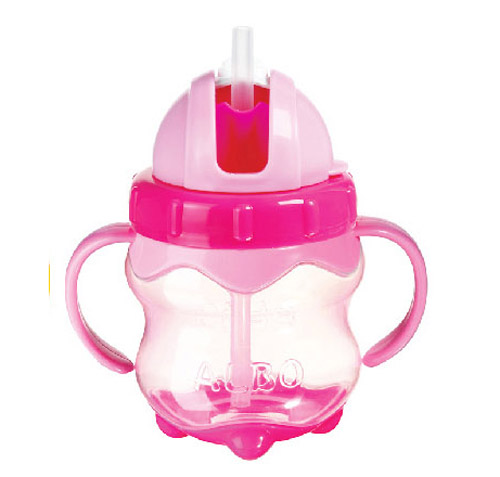 愛樂寶菠蘿吸管杯240ml粉色