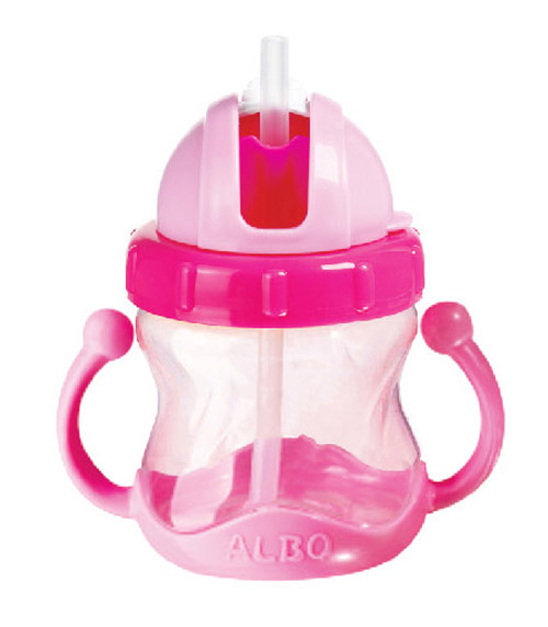 愛樂(lè)寶博文吸管杯210ml粉色