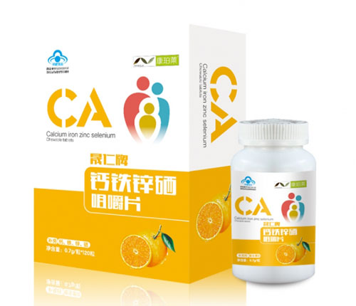 康珀萊晟仁牌鈣鐵鋅硒咀嚼片(兒童橙子味)