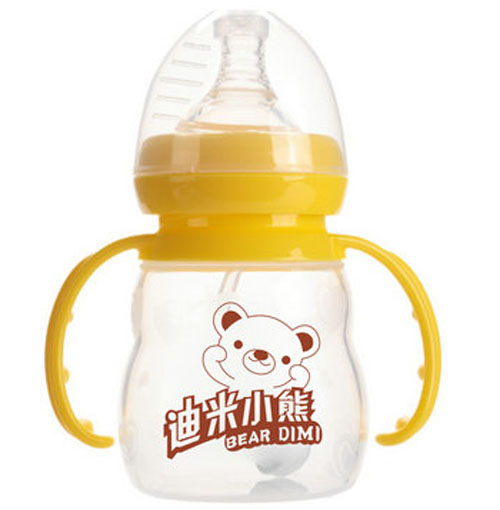 迪米小熊寬口有柄自動(dòng)硅膠奶瓶180ml