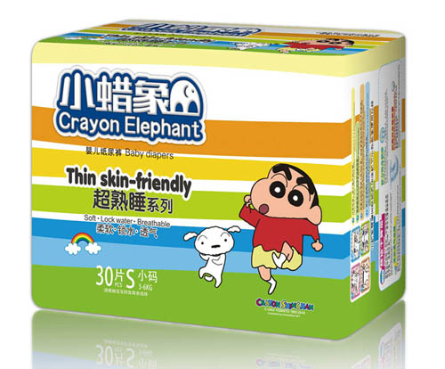 小蠟象超熟睡系列嬰兒紙尿褲S碼30片