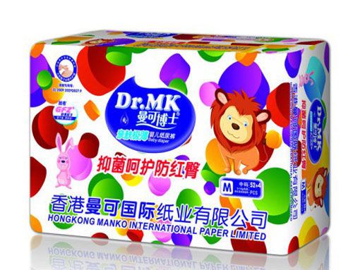 曼可博士親膚極薄嬰兒紙尿褲M碼52+4片