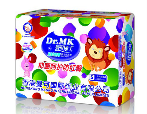 曼可博士親膚極薄嬰兒紙尿褲S碼40+4片