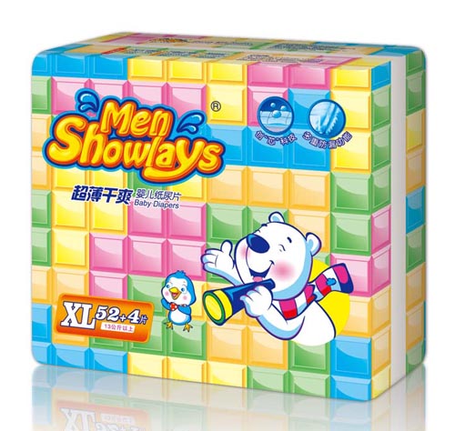 Menshowlays極薄干爽嬰兒紙尿片XL碼
