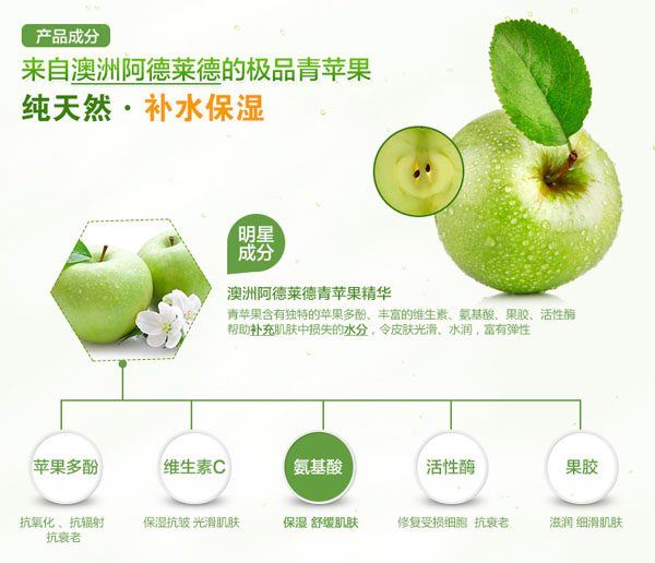 青蘋果水潤舒緩眼霜