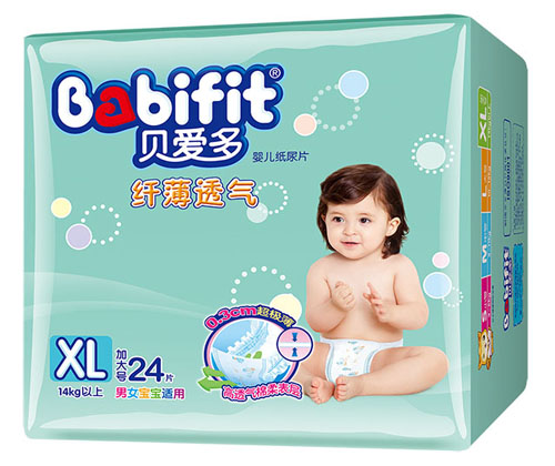 貝愛多纖薄透氣紙尿片XL碼24片