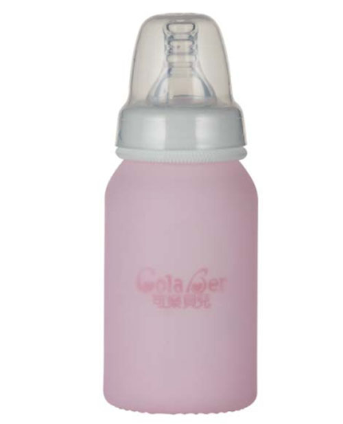 可樂(lè)貝兒防跌打玻璃奶瓶