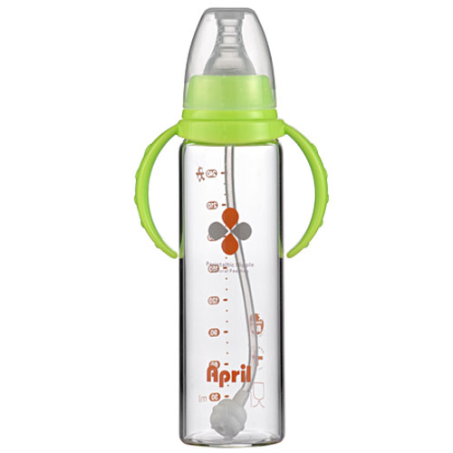 愛(ài)普麗鉑金標(biāo)口玻璃奶瓶240ml綠色