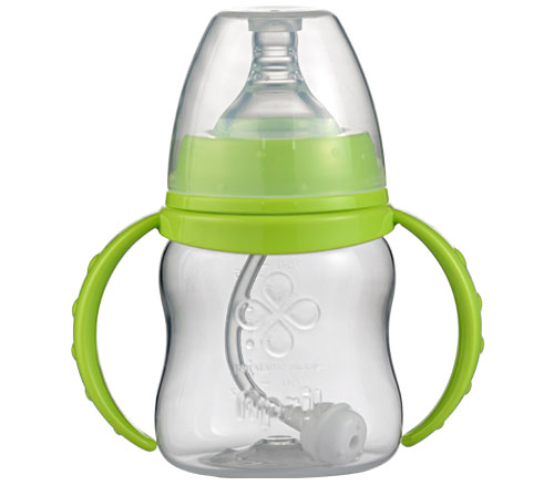 愛普麗寬口弧形PP奶瓶120ml綠色
