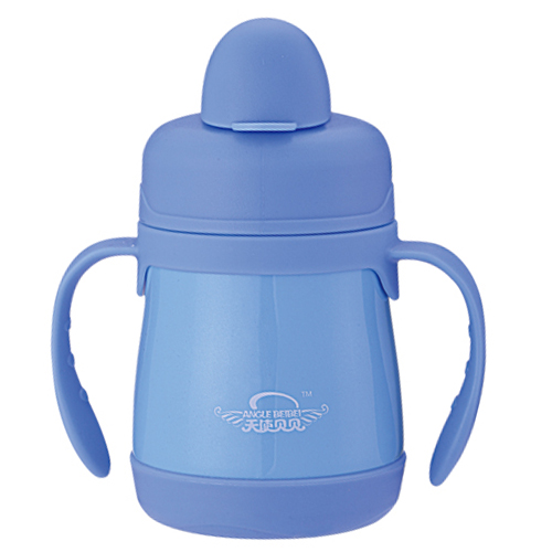 天使貝貝帶手柄寬口兒童水杯