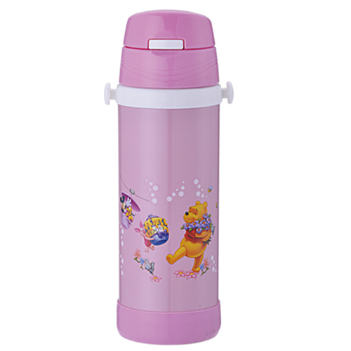 天使貝貝維尼小熊兒童子彈頭水杯粉色