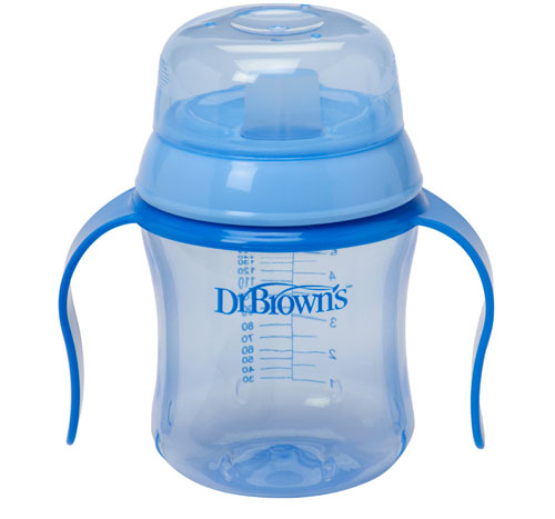 布朗博士6安士軟吸嘴學(xué)飲杯藍色