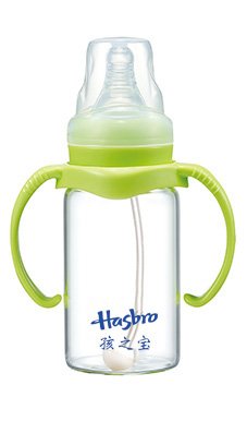 孩之寶標口全自動晶鉆玻璃奶瓶150ML