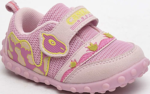 駱駝兒童休閑鞋水紅色