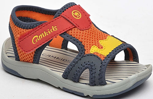 駱駝兒童沙灘鞋帶有灰色