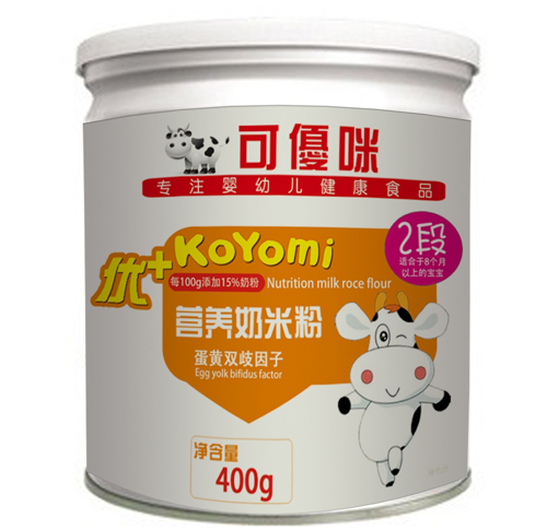 可優(yōu)咪優(yōu)+蛋黃雙歧因子營養(yǎng)奶米粉2段