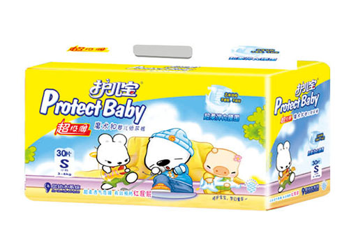 護(hù)兒寶超級薄彈力嬰兒紙尿褲S碼30片