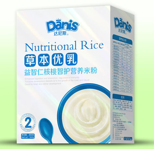 達(dá)尼斯草本優(yōu)乳益智仁核桃智護(hù)米粉盒裝2段